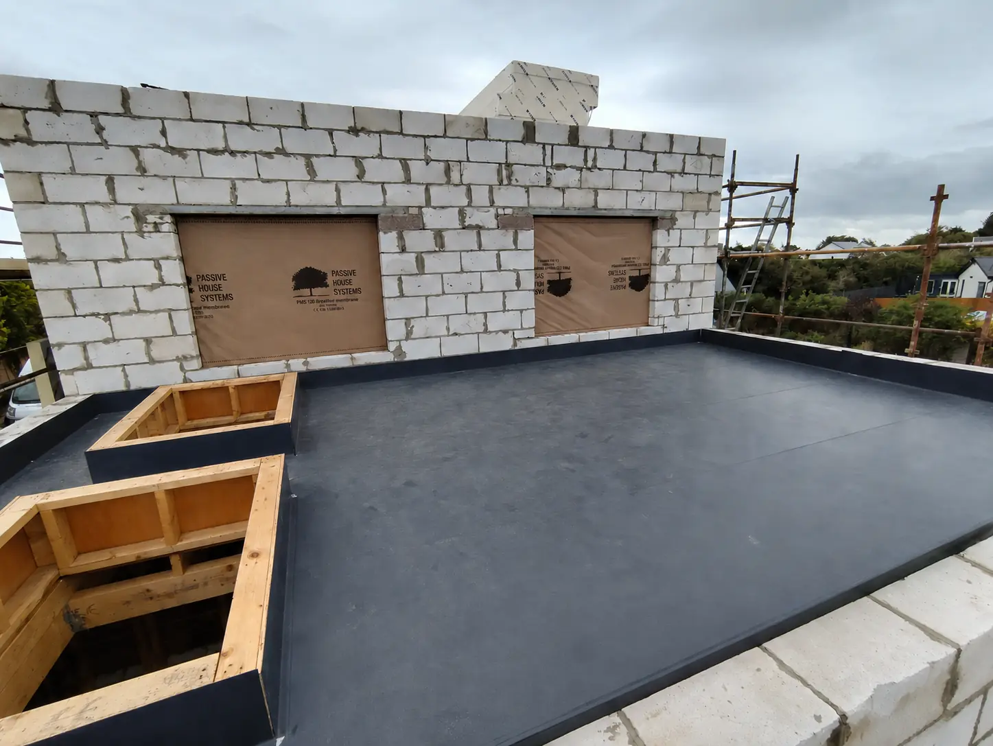 New-build PVC flat roof